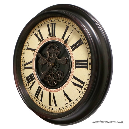 Better homes and gardens 28 wall clock oil rubbed bronze Better Homes And Gardens 23 5 Antique Bronze Gear Wall Clock 555156302